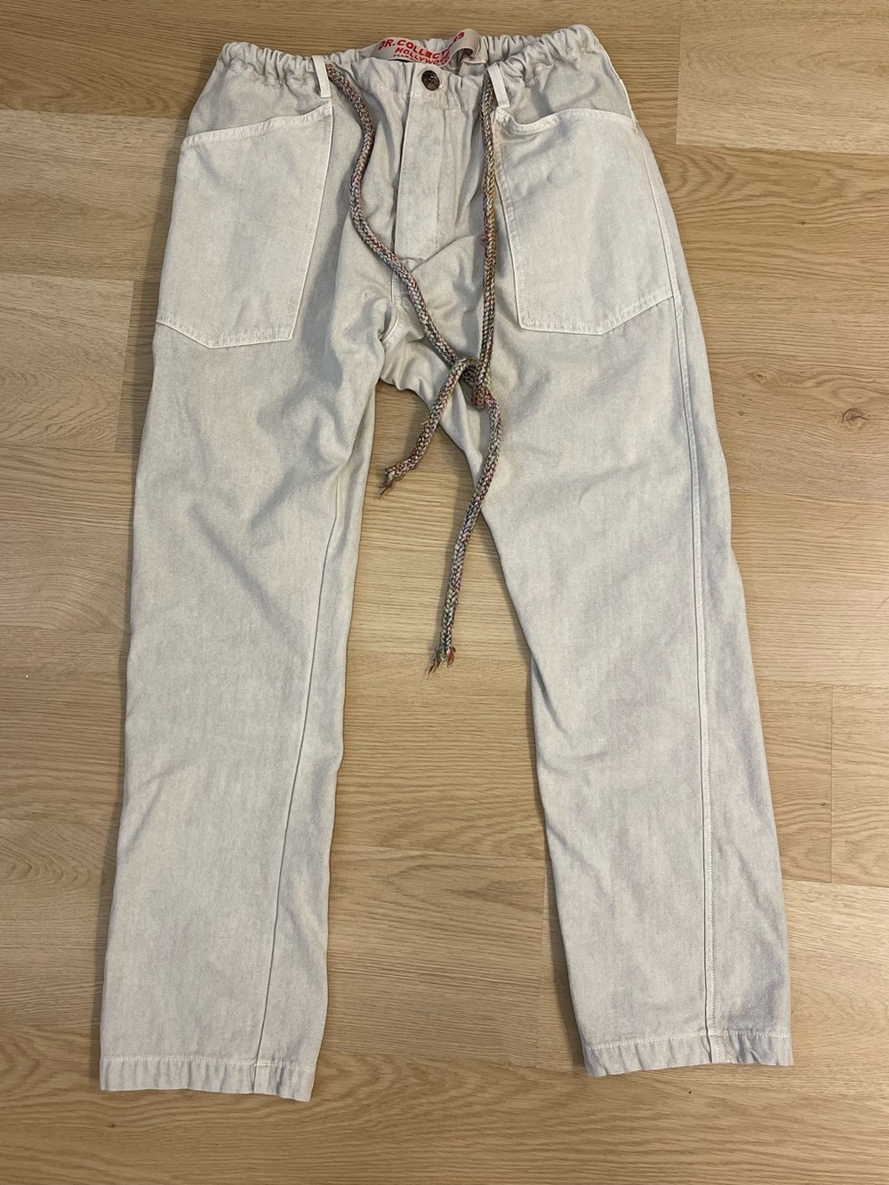 Dr. Collectors Teddy Forever Cream Women's Jeans with Drawstring Waist Medium